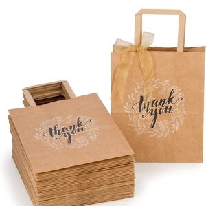 Brown Thank You Gift Bags